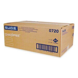 Chicopee S.U.D.S. Sanitizer Towels – Quat Compatible, 6 Rolls (110 Ct), 10” x 12